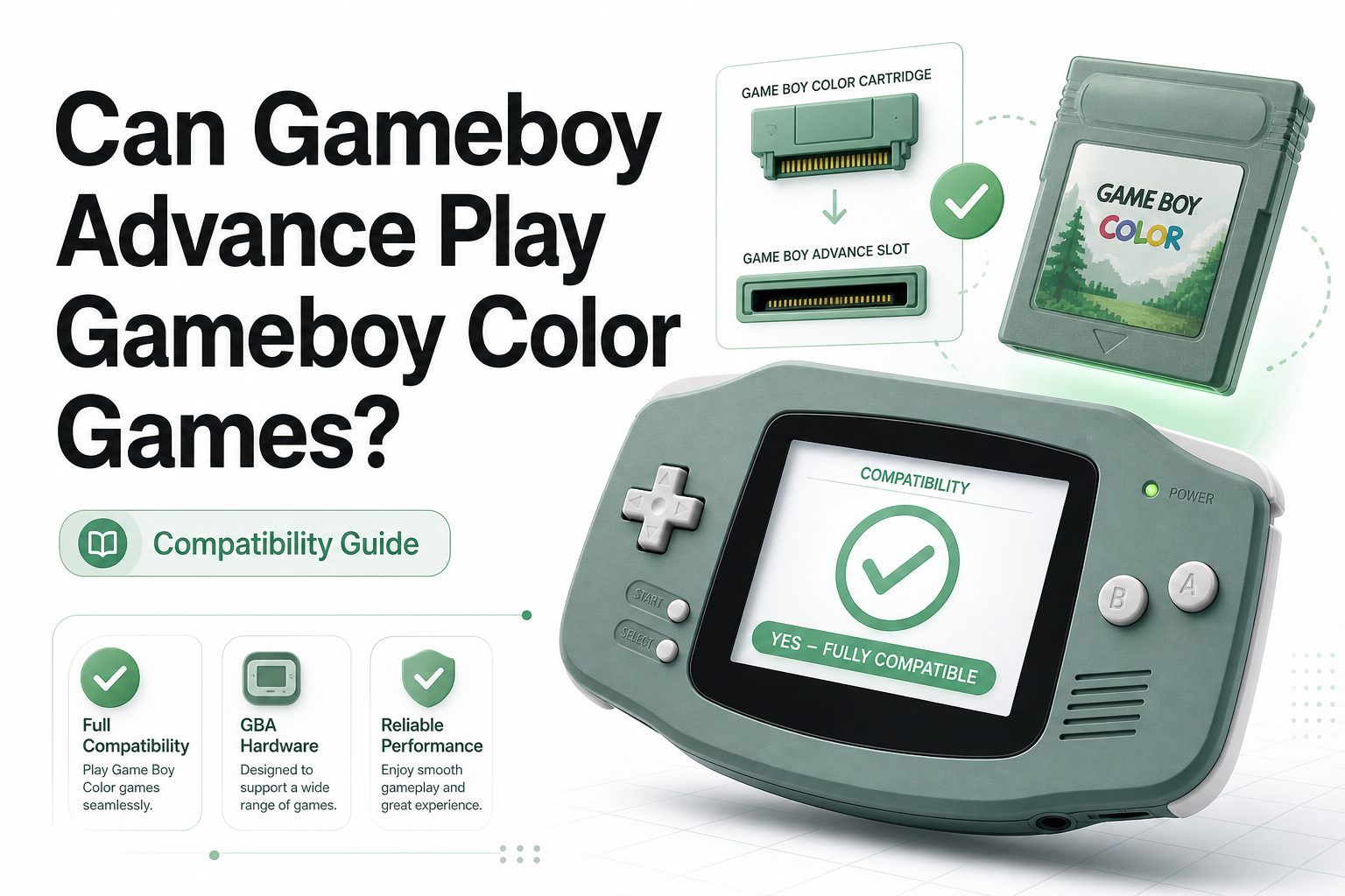Game Boy Advance with a Game Boy Color cartridge